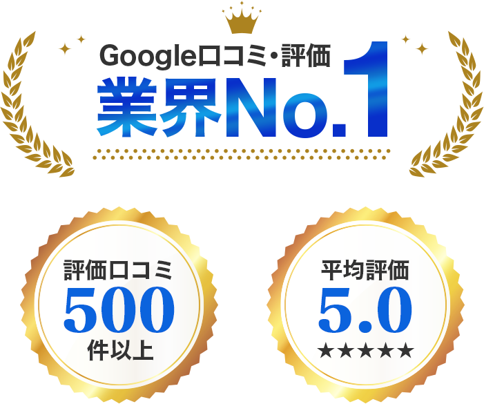 Google口コミ・評価 業界No.1