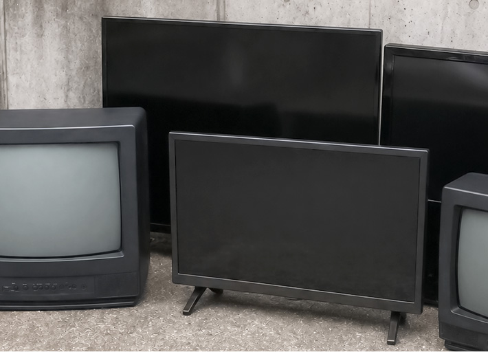 回収されたテレビの画像
